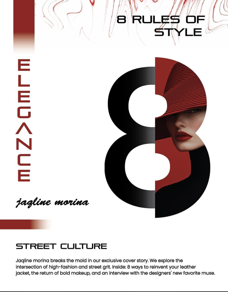Editorial fashion magazine cover design