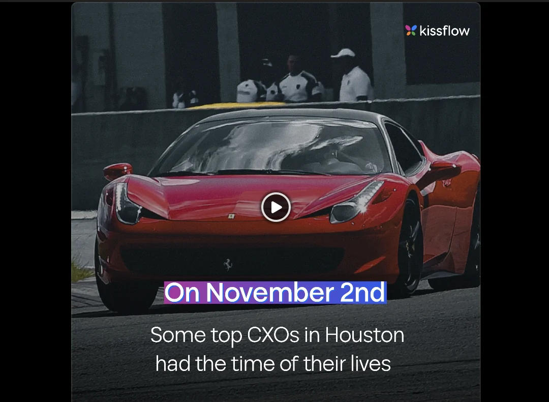 Red race car at the Houston event