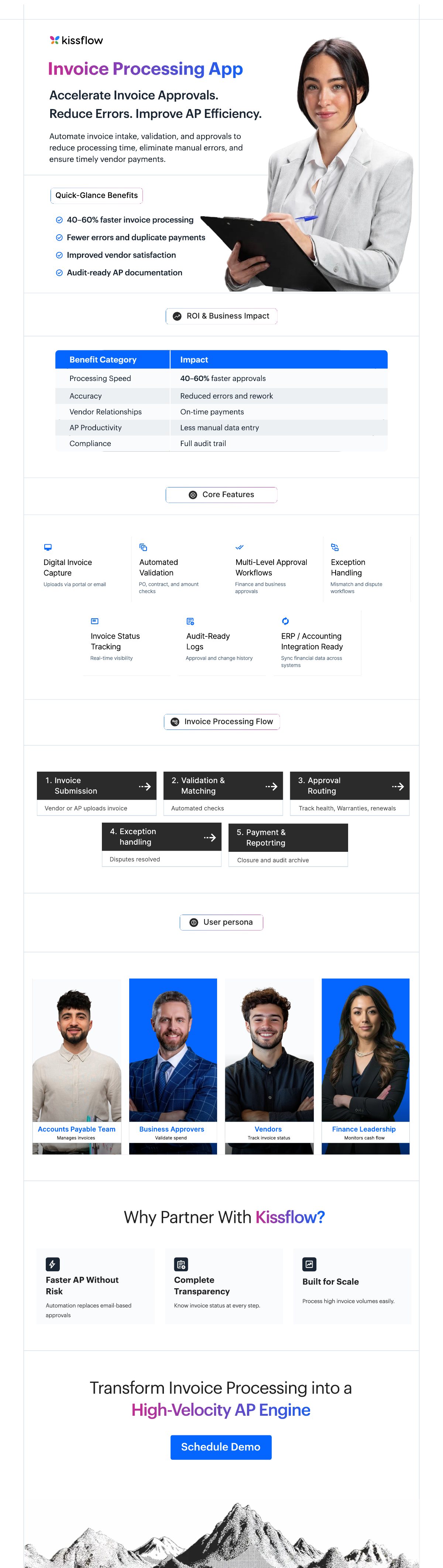 Cover of the Invoice Processing App one-pager