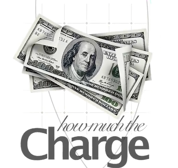 Motion graphic about how much the charge costs