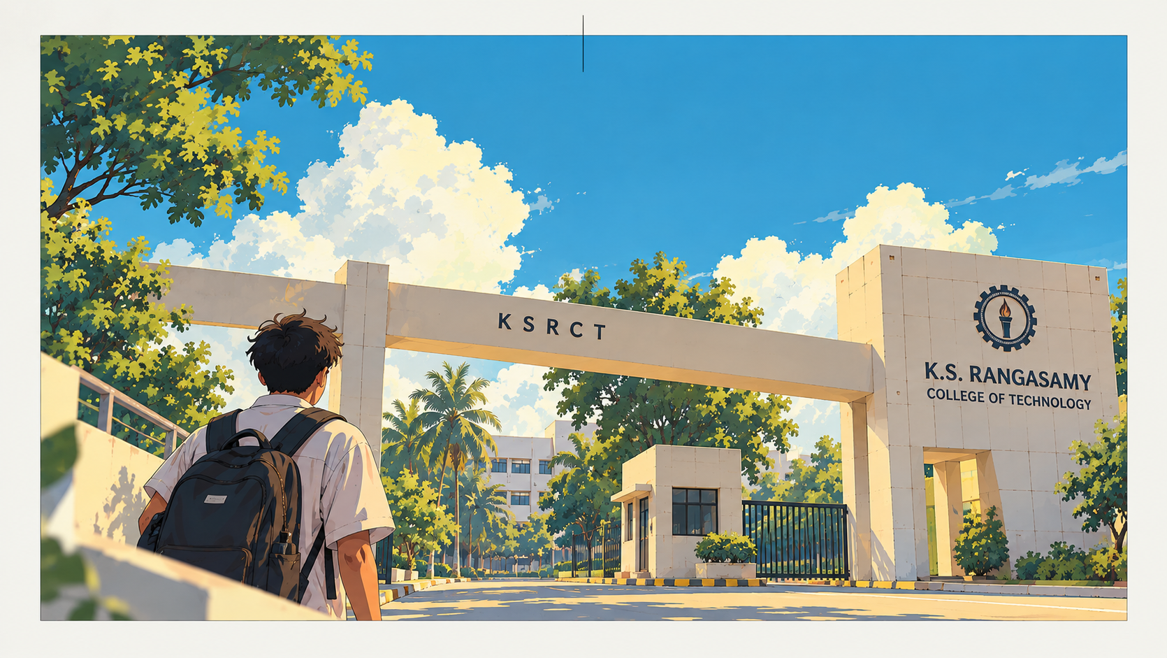 Illustrated view of K.S. Rangasamy College of Technology entrance